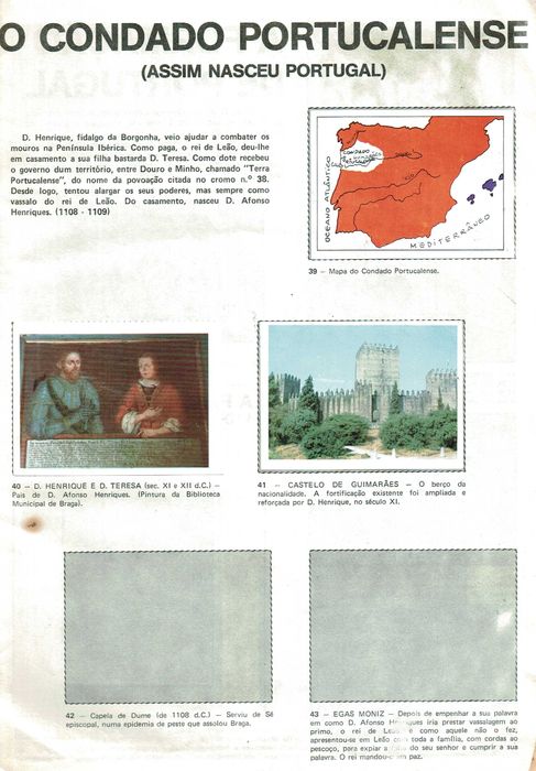 História de Portugal - Album de 330cromos de 1977