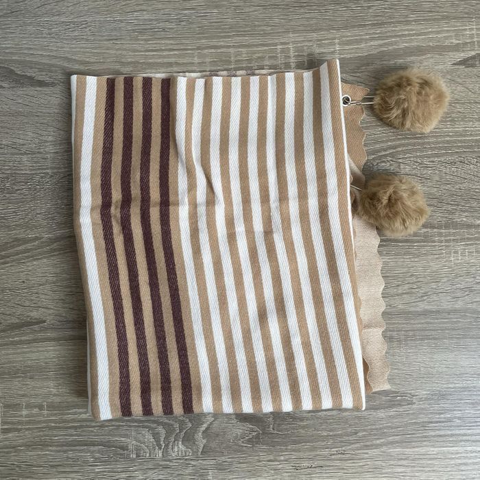SWAT PANY Damski Szal Pashmina - Brązowo-Biały