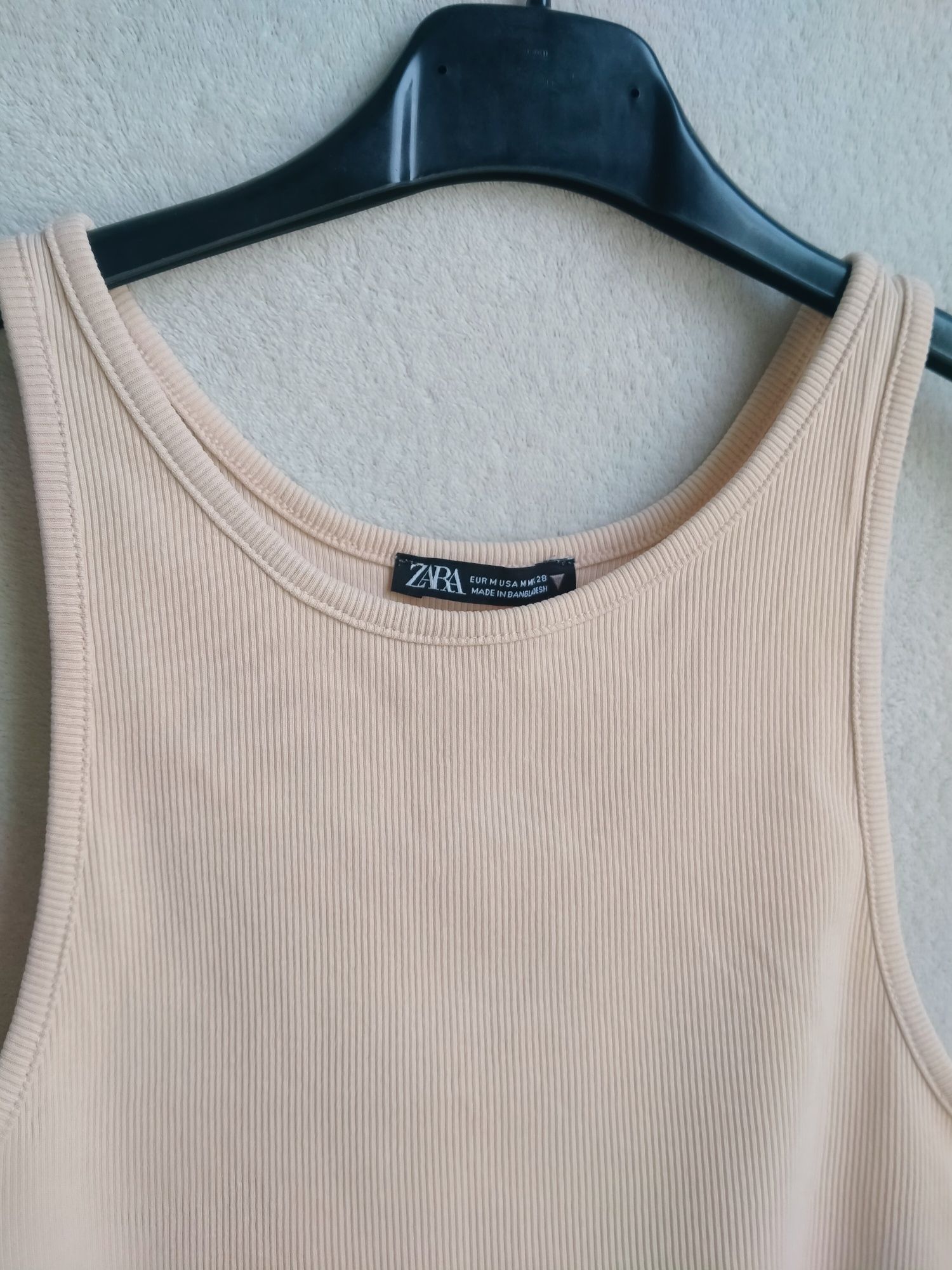 Zara beżowy crop top M