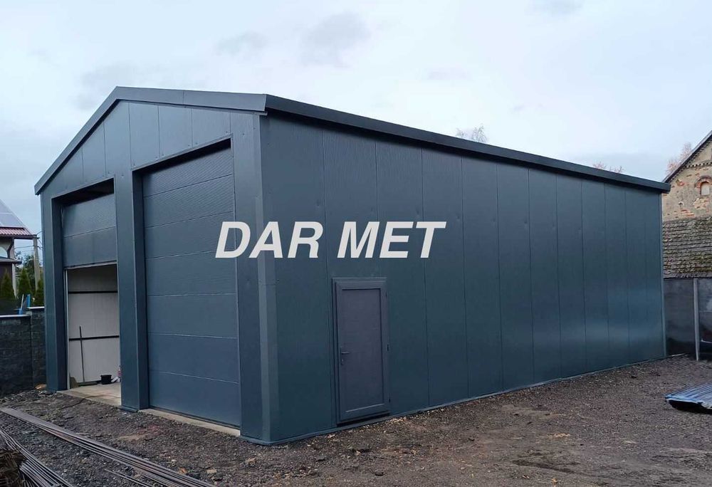 Hala Garaż Wiata Warsztat Magazyn Konstrukcja Stalowa Projekt Dar Met