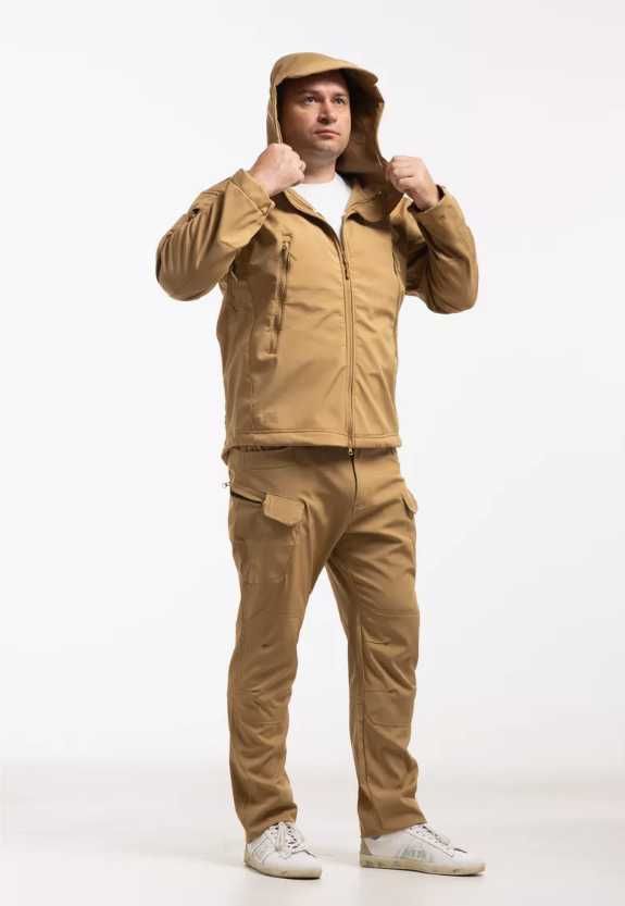 Костюм софтшелл Gwild Пісок Койот Soft Shell на флісі розміри M-4XL