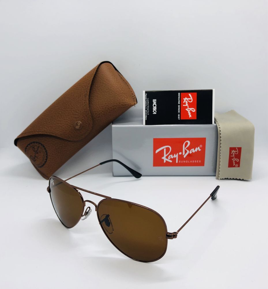 Солнцезащитные очки Ray Ban Aviator 3025 Bronze-Brown 58мм стекло