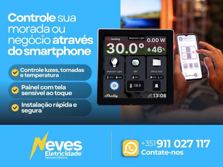 Automação residencial Shelly – controlo pelo telemóvel