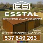 Garaż Blaszany - DREWNOPODOBNY | Brama Uchylna |Wiata /Hala| - ESSTAL*