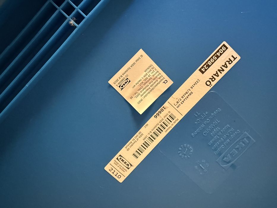 Niebieski stolik kawowy nocny retro Ikea Tranarö