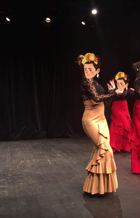 Spódnica flamenco El Rocio model Salon rozm. XS 34 musztardowa