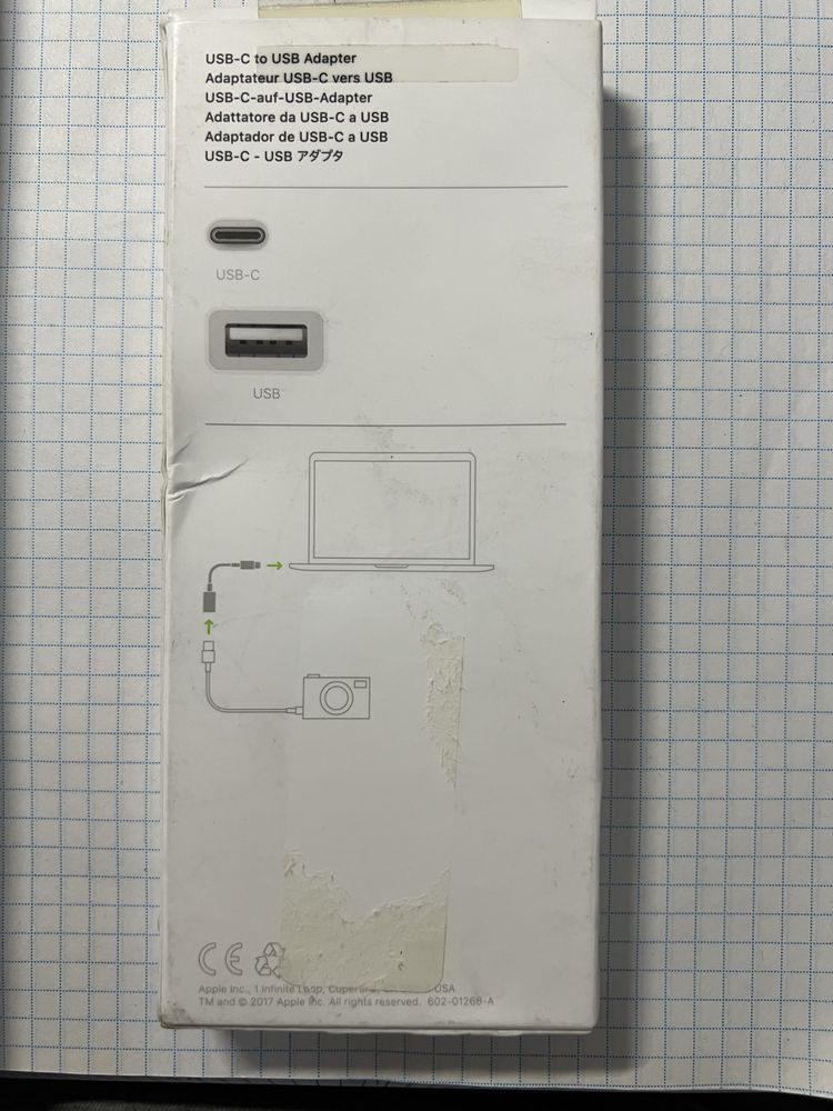 Оригінальний перехідник A1632 USB-C to USB
