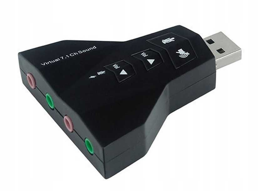 Karta dźwiękowa gracza USB Audio 3D Vitrual 7.1CH * Video-Play