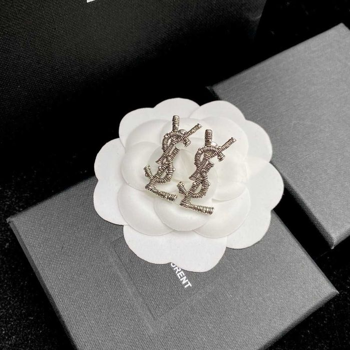 Saint Laurent YSL – Miniaturowe kolczyki z logo