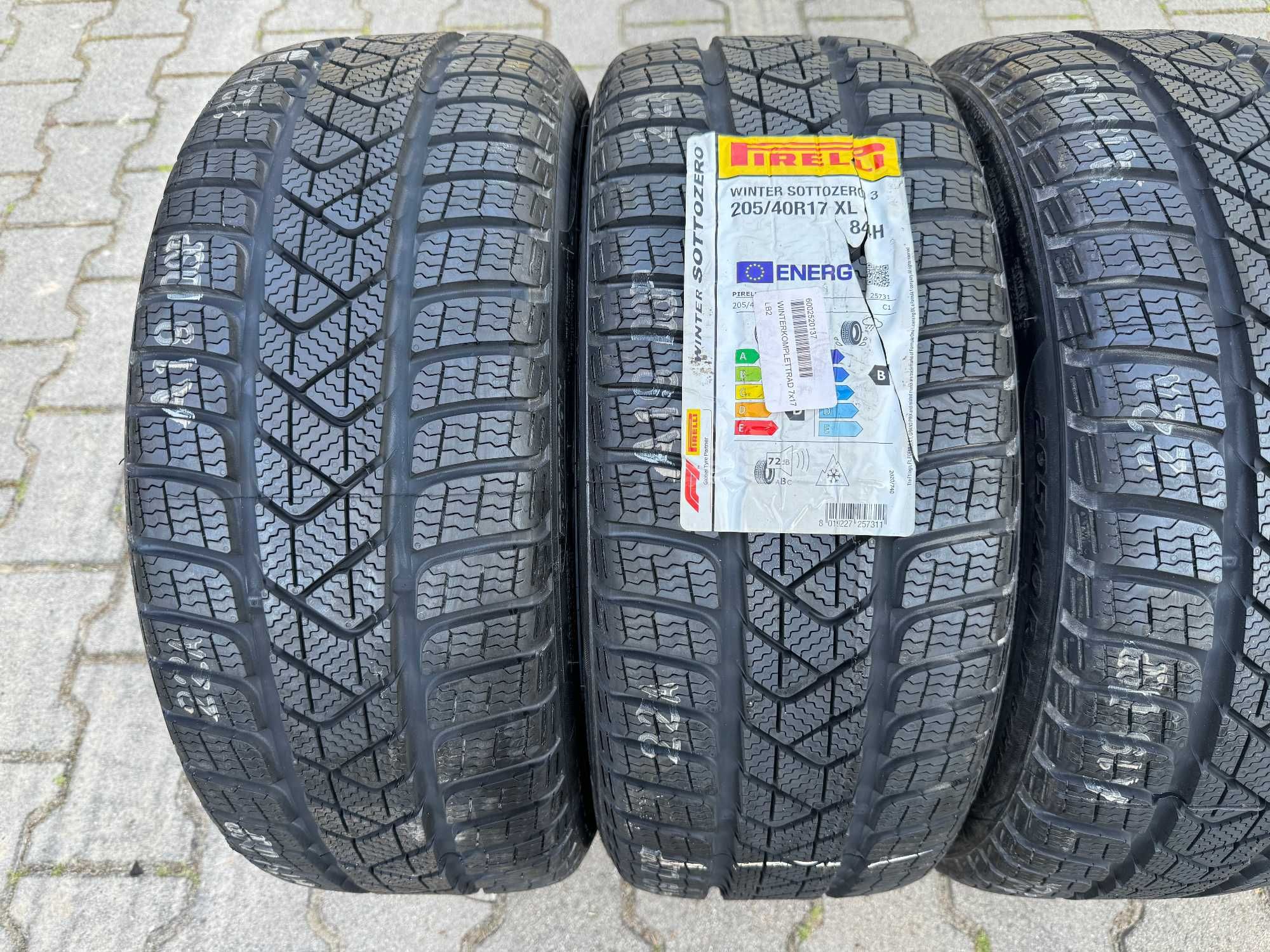 4x Nowe opony Zimowe 205/40r17 PIRELLI Winter Sottozero 3 (2021r)