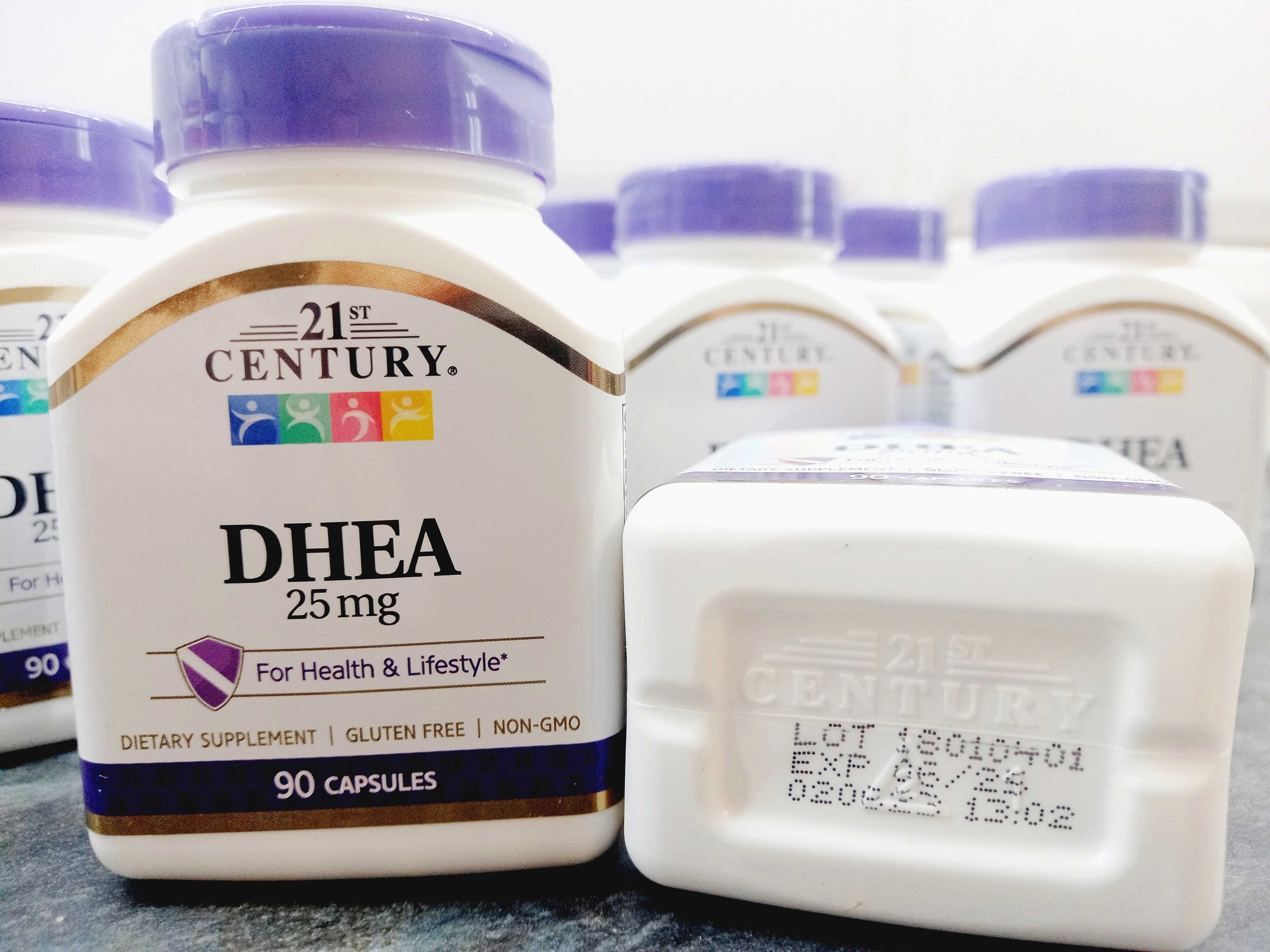 21st Century, DHEA 25 мг (90 капс.), ДГЭА, дегидроэпиандростерон, ДГЕА