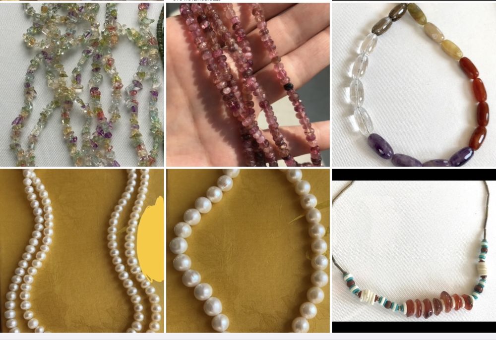 Біжутерія та натуральне каміння, вінтажна та нова.