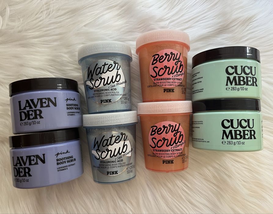 Скраб Pink вікторія сікрет victorias secret berry scrub melon lavender