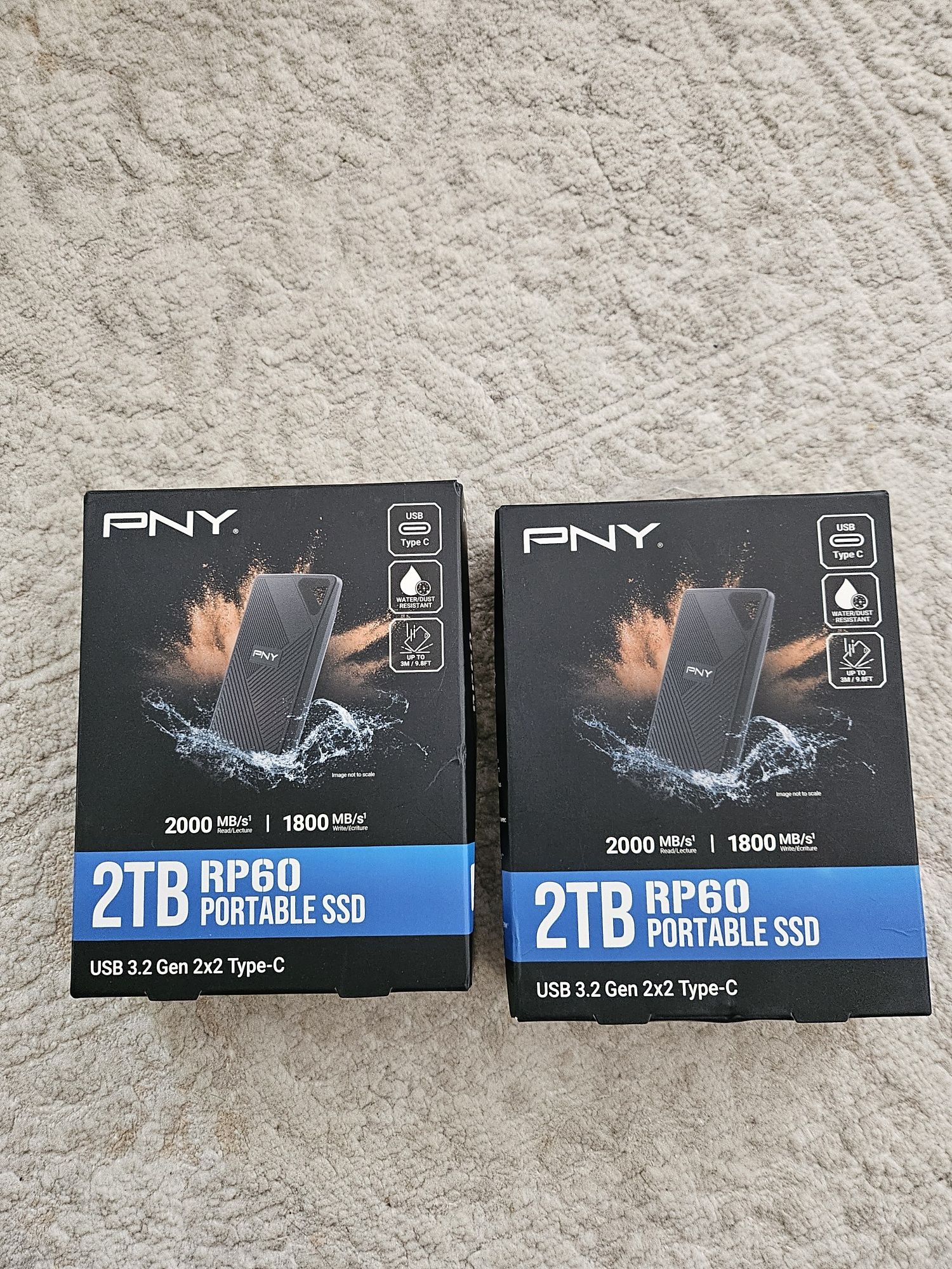 New Samsung SSD диск PNY RP60 USB 3.2 Gen 2x2 Type-C Portable 2TB