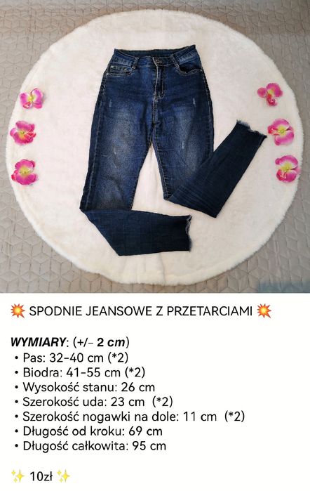 Spodnie jeansowe z lekkimi przetarciami i