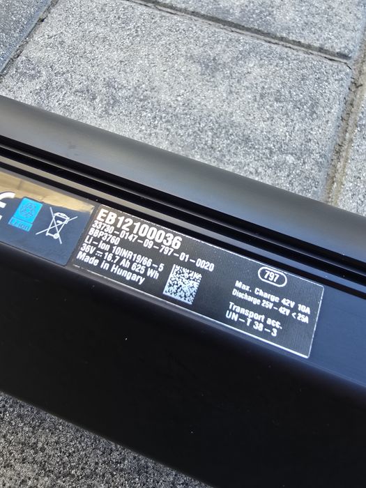 Bateria Akumulator BOSCH SMART powertube 625Wh pozioma 37 cykli 93% sp