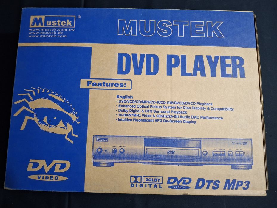 Leitor de DVD Mustek.