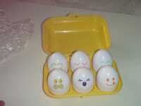 Wesołe, piszczące jajeczka, Jajka TOMY + sorter
