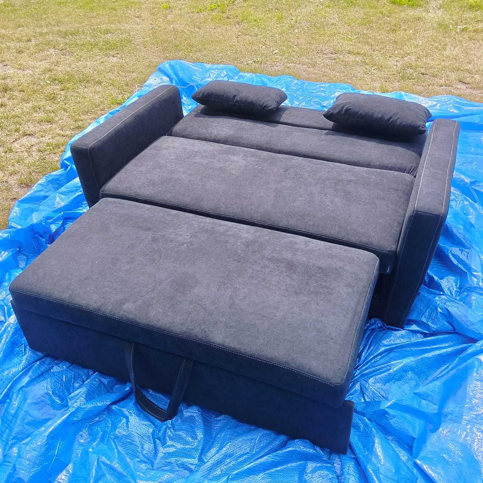 Sofa rozkładana z szezlongiem dwuosobowa HOMCOM
