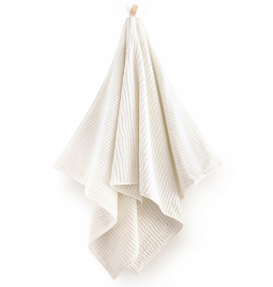 Zwoltex Ręcznik Kąpielowy 50X90 Lamel Ecru 450G/M2