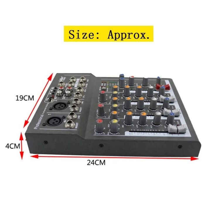 Mesa de mistura / som 4 canais com USB - Novo com Garantia