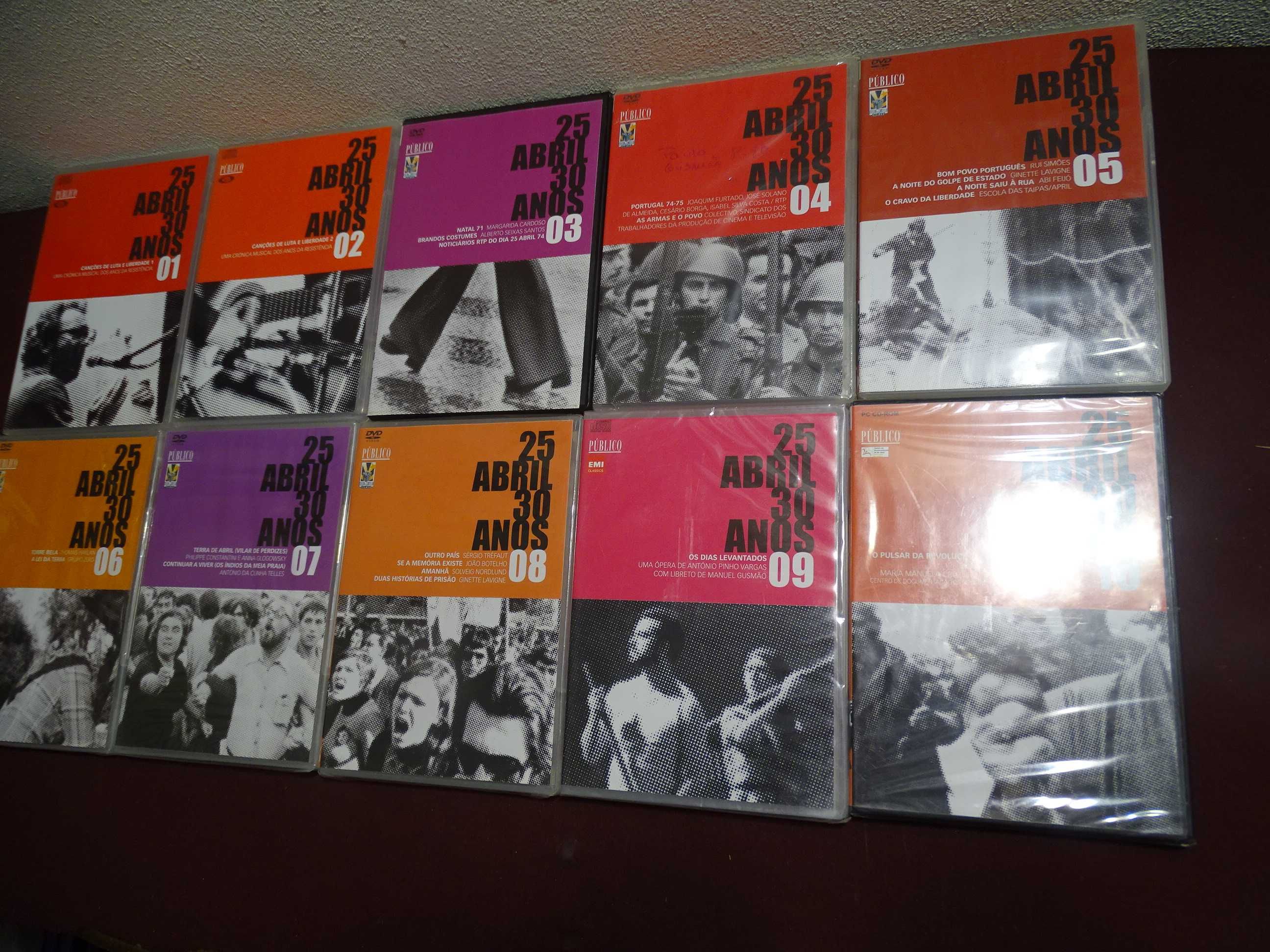 25 de Abril 30 anos-Colecção de 10 CDs/DVDs