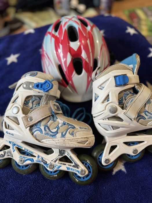 Ролики  26-31рр, шлем, наколенники, налокотники