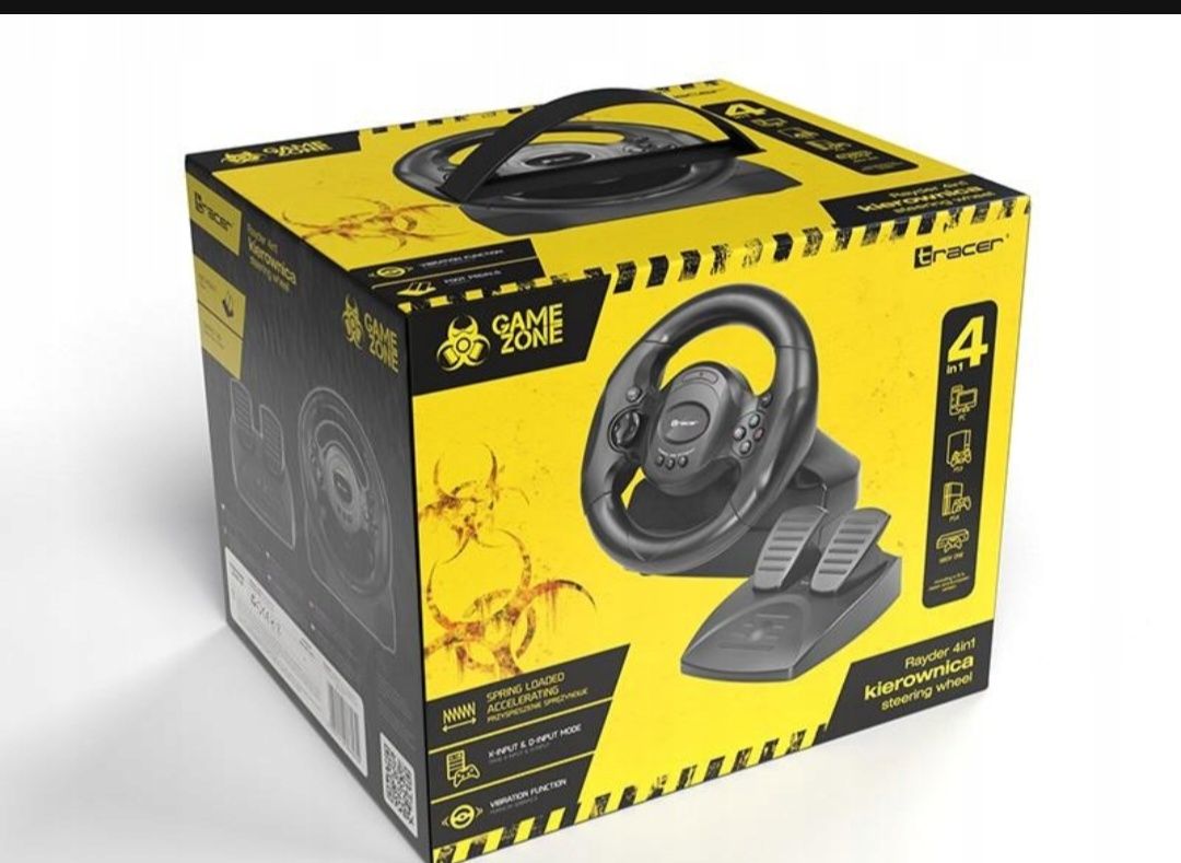 Kierownica Tracer Rayder 4 in 1 PC/PS3/PS4/Xone