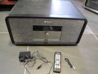 Wieża stereo gramofon CD styl retro drewno czarna Auna Bella Ann