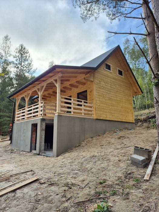 CIESIELSTWO BUDOWLANE " Budowa domków drewnianych z Bala , Szkieletowy