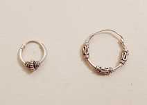 2 argolas de prata para piercing - NOVAS