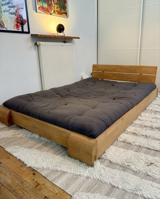 Stelaż bukowy lite drewno Seti 140x200