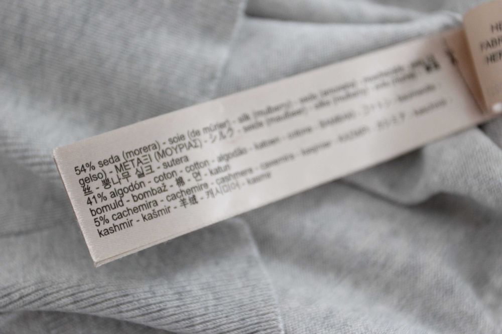 Massimo Dutti 54%jedwab kaszmir bawełna bez wad S/XS