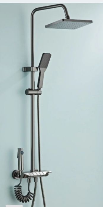 ZESTAW natryskowy prysznicowy premium 4w1 szary/grafit