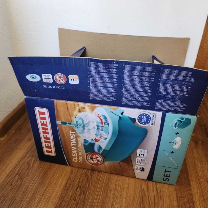 Mop Obrotowy Leifheit Clean Twist Disc Ergo | PEŁEN KOMPLET W PUDEŁKU