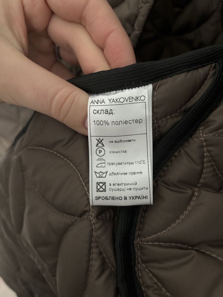 Пальто стьобане з поясом