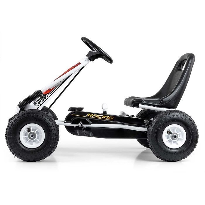 Gokart na Pedały Thor White 3-8 lat do 30 kg Milly Mally