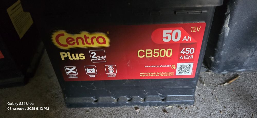 Nowy akumulator Centra Plus CB500 50ah 450en