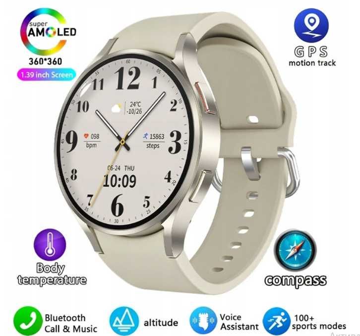Smartwatch M10 Asystent Głosowy, Tętno,Krokomierz,Ekran 1.39" ttst1474