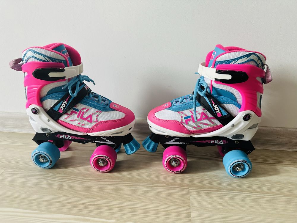 Дитячі ролики для дівчинки Fila Joy Quad Skates Girls White/Pink/Blue