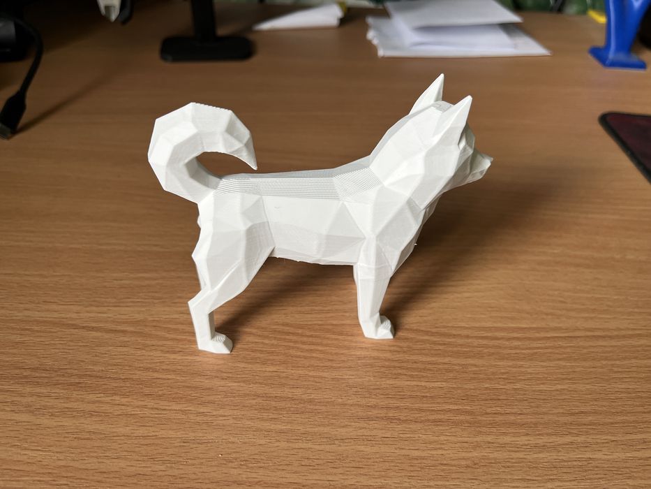 Figurka drukowana husky biały