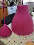 Candeeiro de tecto rosa