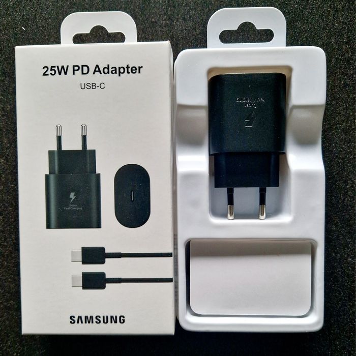 Зарядное устройство блок быстрой зарядки Samsung typeC 25W,шнур 1м