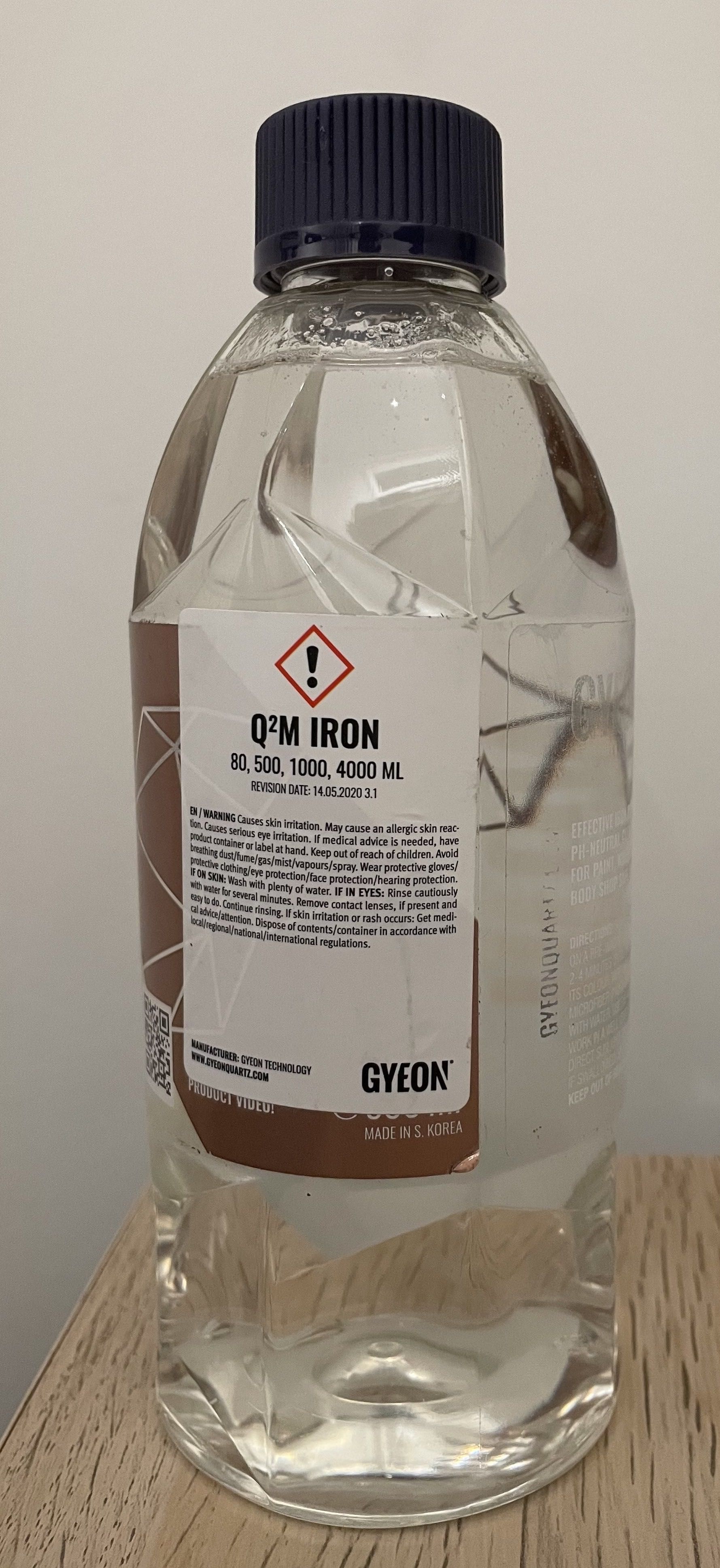 Gyeon Q2M Iron Remover - Descontaminante férreo para automóvel