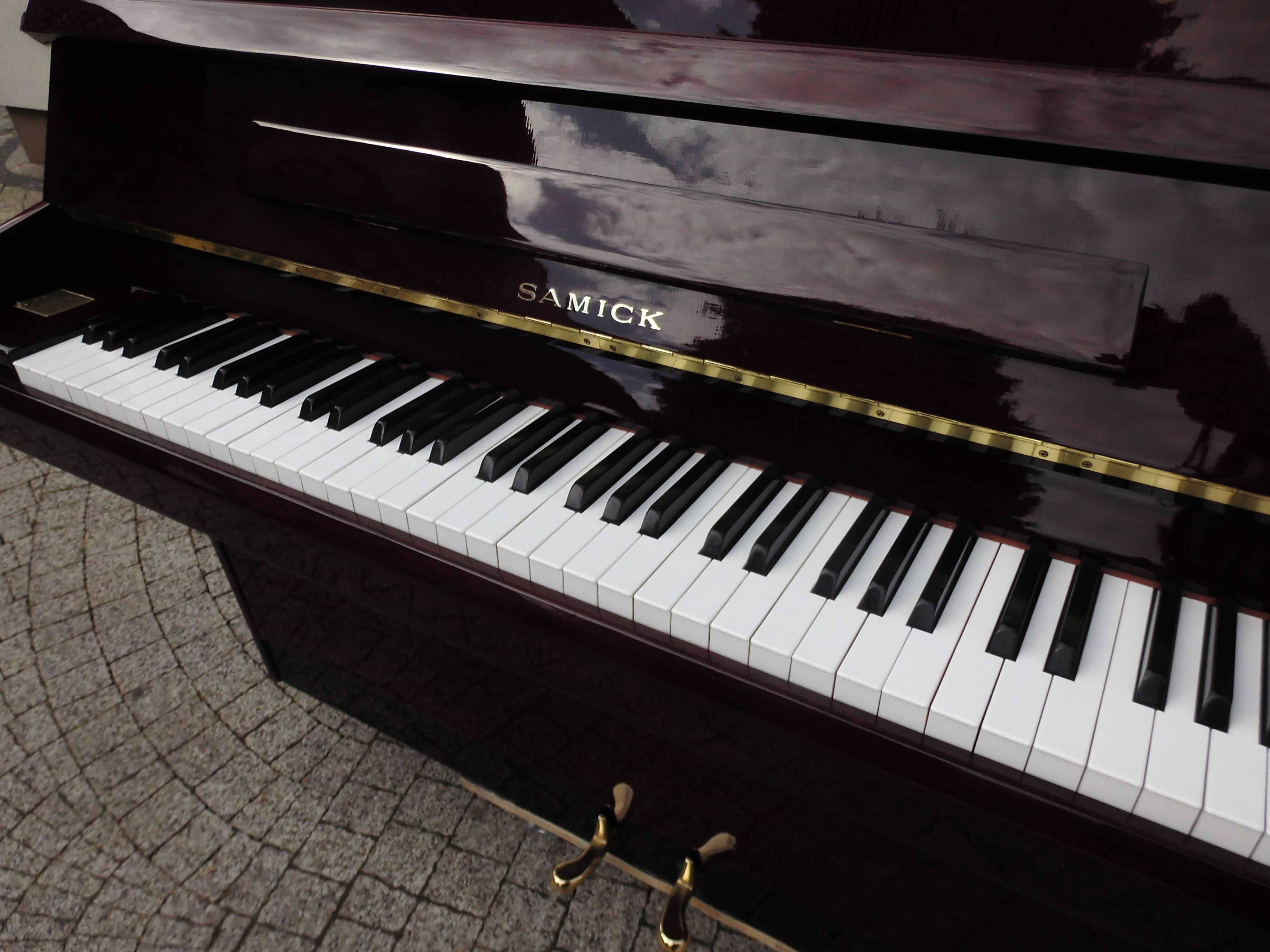 pianino samick U109 w pieknej ciemnej wiśni idealne do bloku 120cm