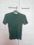 Top, t-shirt obcisły damski XS house z lekkim golfem zielony