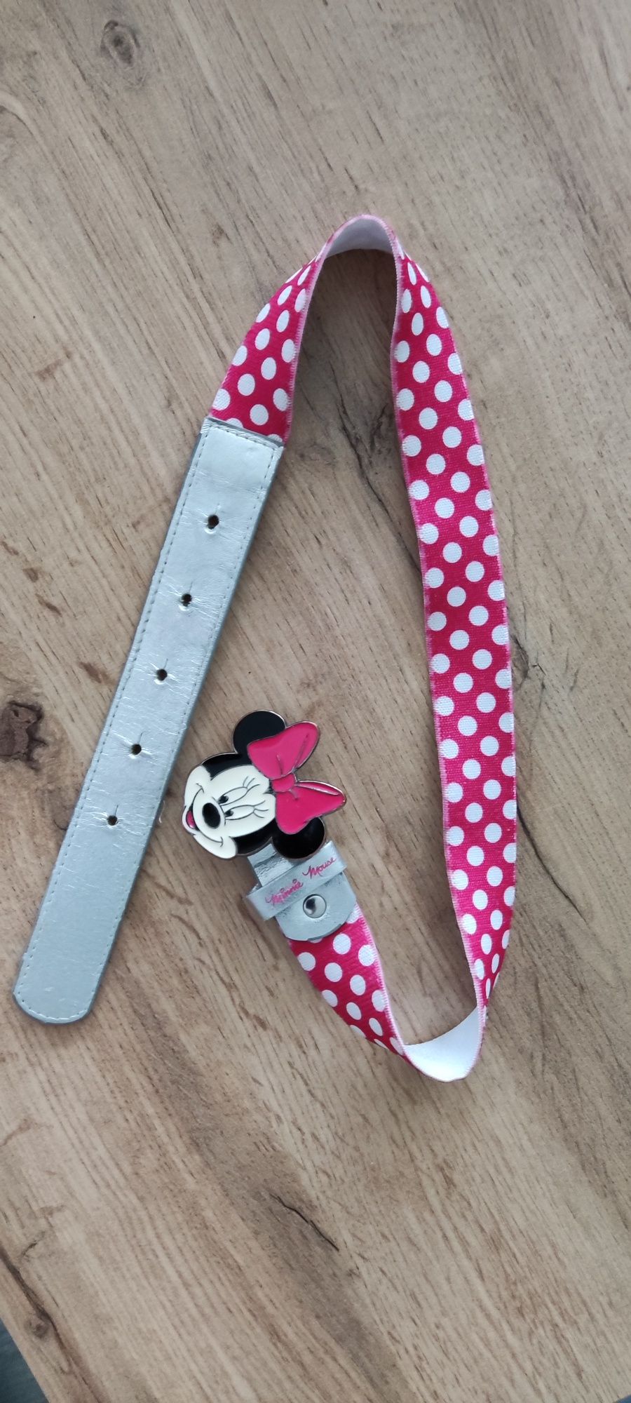 Pasek H&M Myszka Minnie Disney, rozmiar 92/98, talia 50cm.