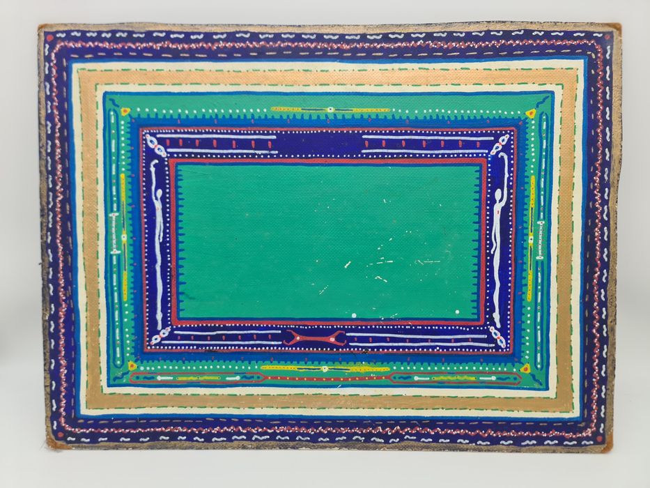 Pintura abstrata em prancha madeira 5 mm espessura