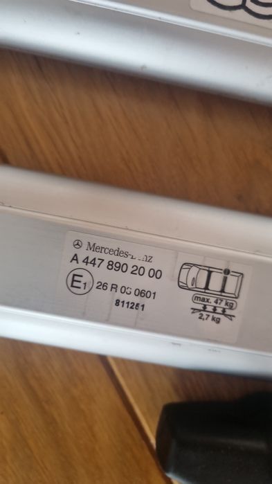 Bagażnik belki na relingi mercedes V Klasa Vito Viano