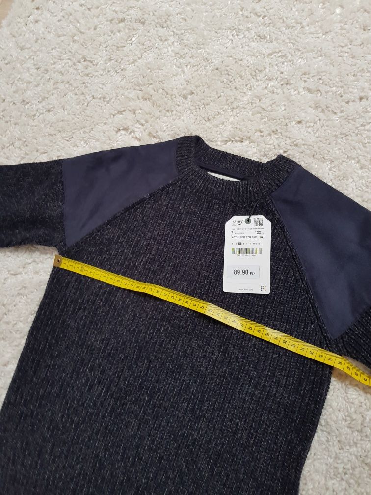 ZARA 122 nowy sweterek sweter granatowy elegancki